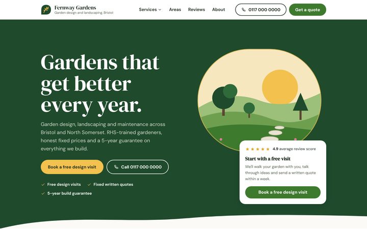 Groundwork landscaper template, desktop